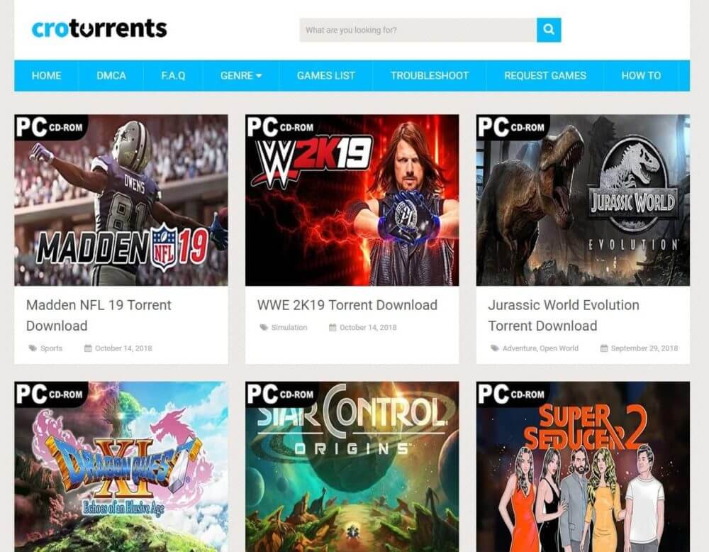A review of the game torrents site, CroTorrents
