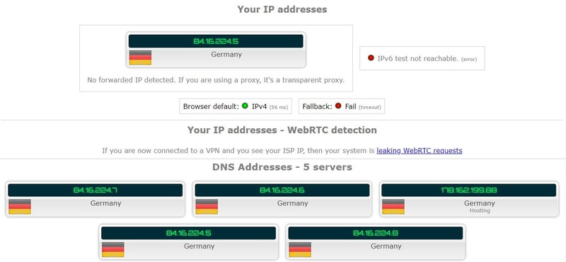 ExpressVPN DNS IP WebRTC тест на утечку