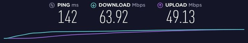 ExpressVPN тест скорости сервера США