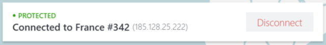 nordvpn подключен к французскому серверу